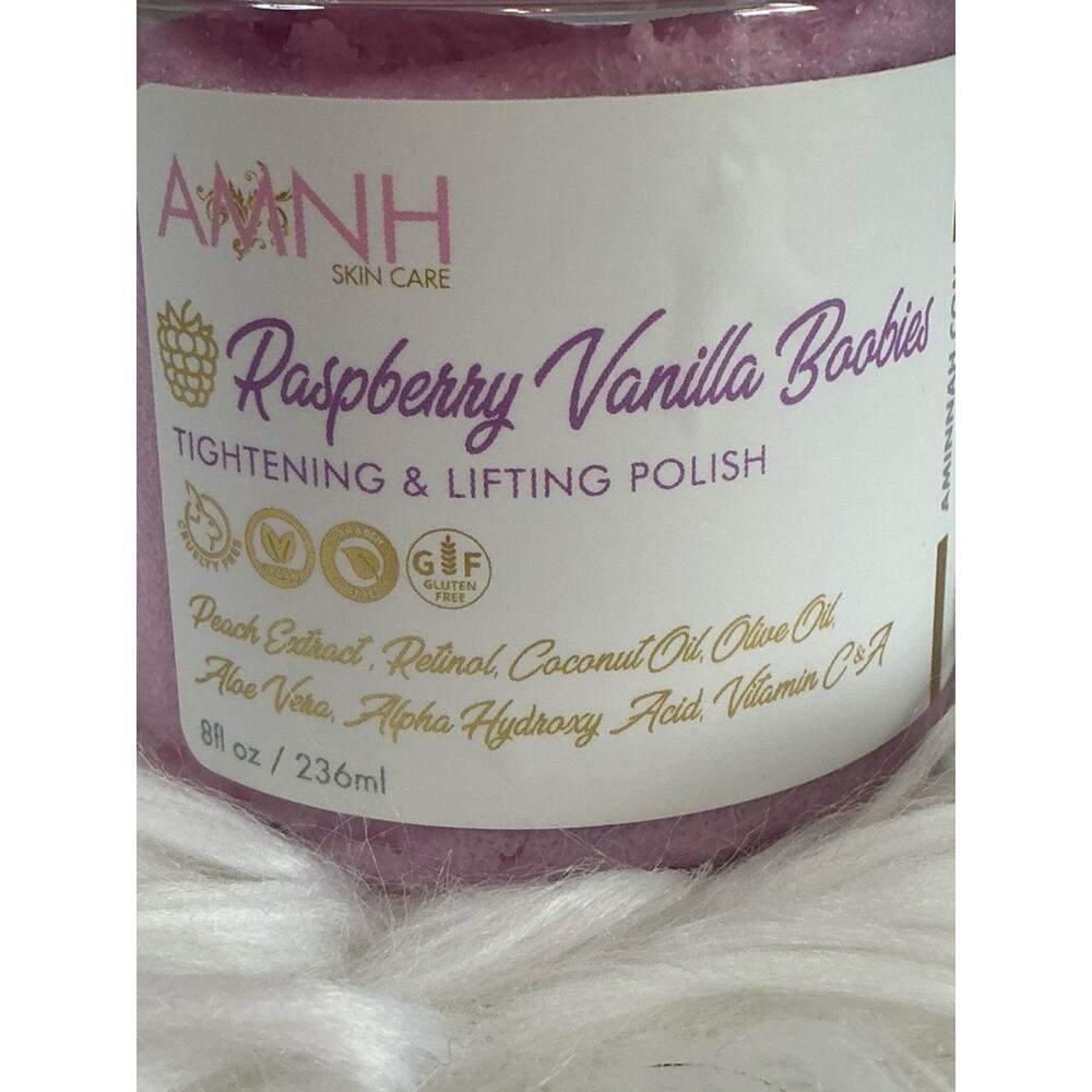 Aminnah Raspberry Vanilla Boobies Tightening & Lifting Polish NEW 8oz Retail $36 - Picture 2 of 6